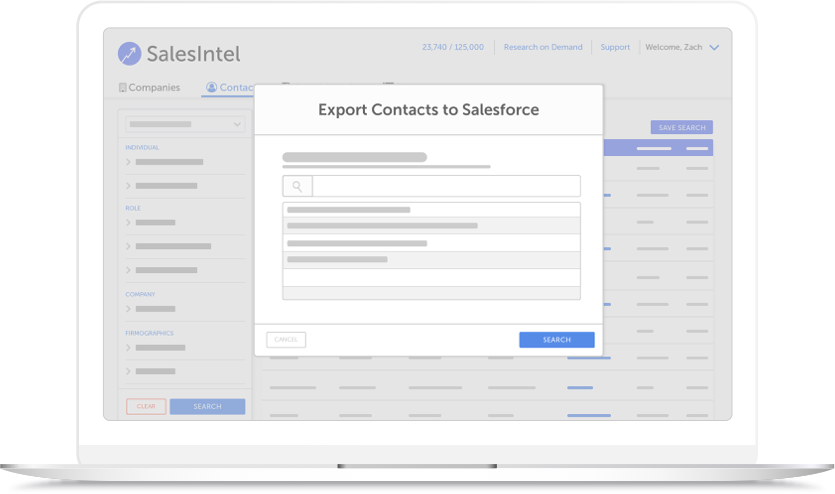 Features - Export to Salesforce