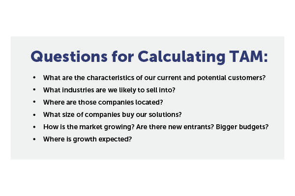 Questions for Calculating TAM