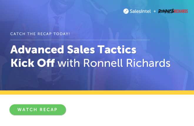 Advanced Sales Tactics Kick Off with Ronnell Richards