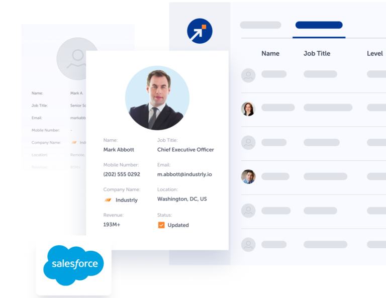 Accurate contact and company data for your Salesforce CRM.@2x