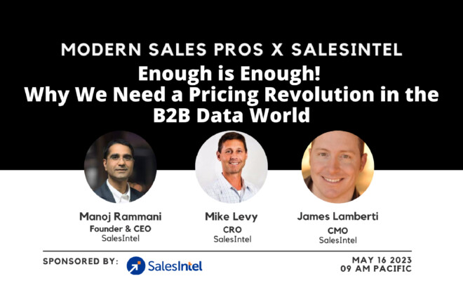 Recap: Enough Is Enough! Why We Need A Pricing Revolution In The B2B Data World