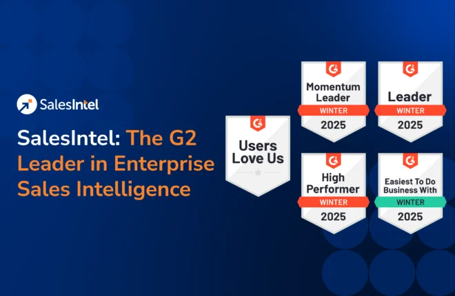 SalesIntel G2 Leader in Enterprise Sales Intelligence.