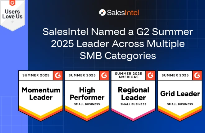 SalesIntel Named a G2 Summer 2025 Leader Across Multiple SMB Categories