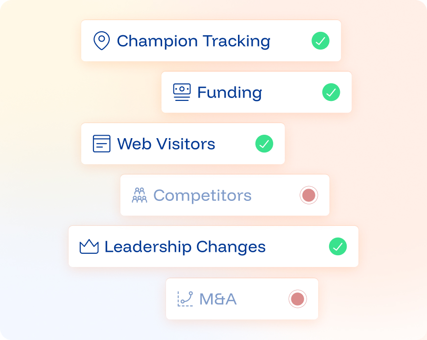Trigger workflows from 30+ signal categories